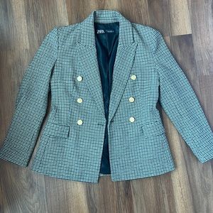 Zara Houndstooth Blazer